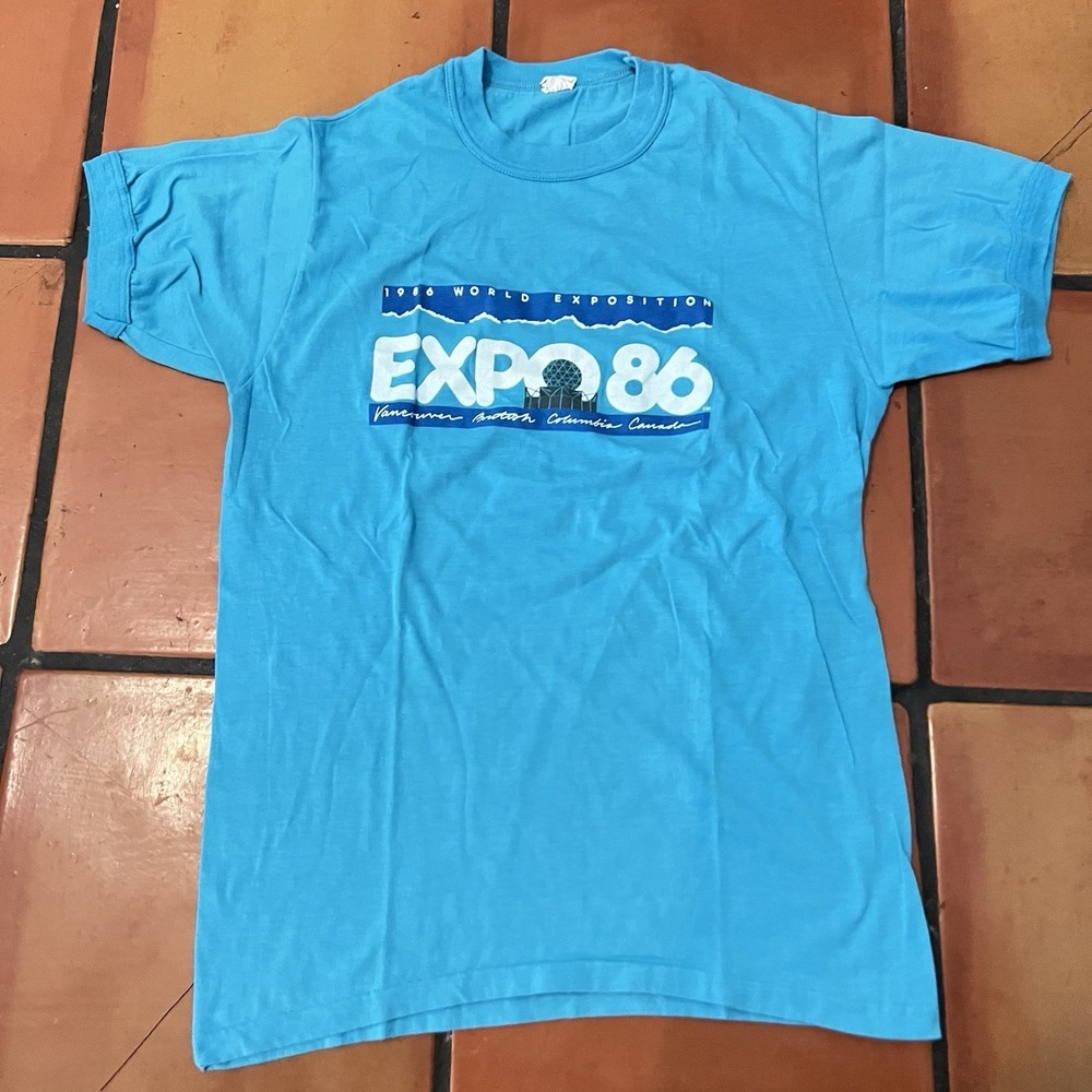 Vintage Expo 86 T Shirt Size Large World's Fair Vancouver Canada‎ Short Sleeve